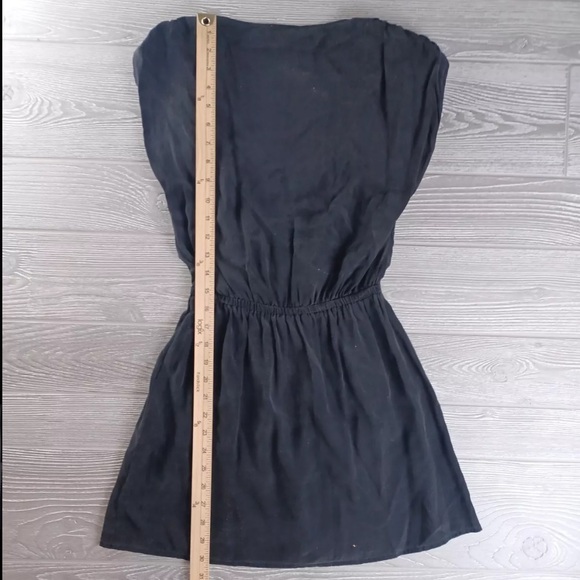 Urban Outfitters Kimchi Blue 100% Black Silk Mini Dress - Picture 2 of 3